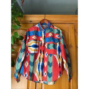 Vintage Cricket by the Creek Southwest Aztec Shirt – 100% Cotton – L – NWT